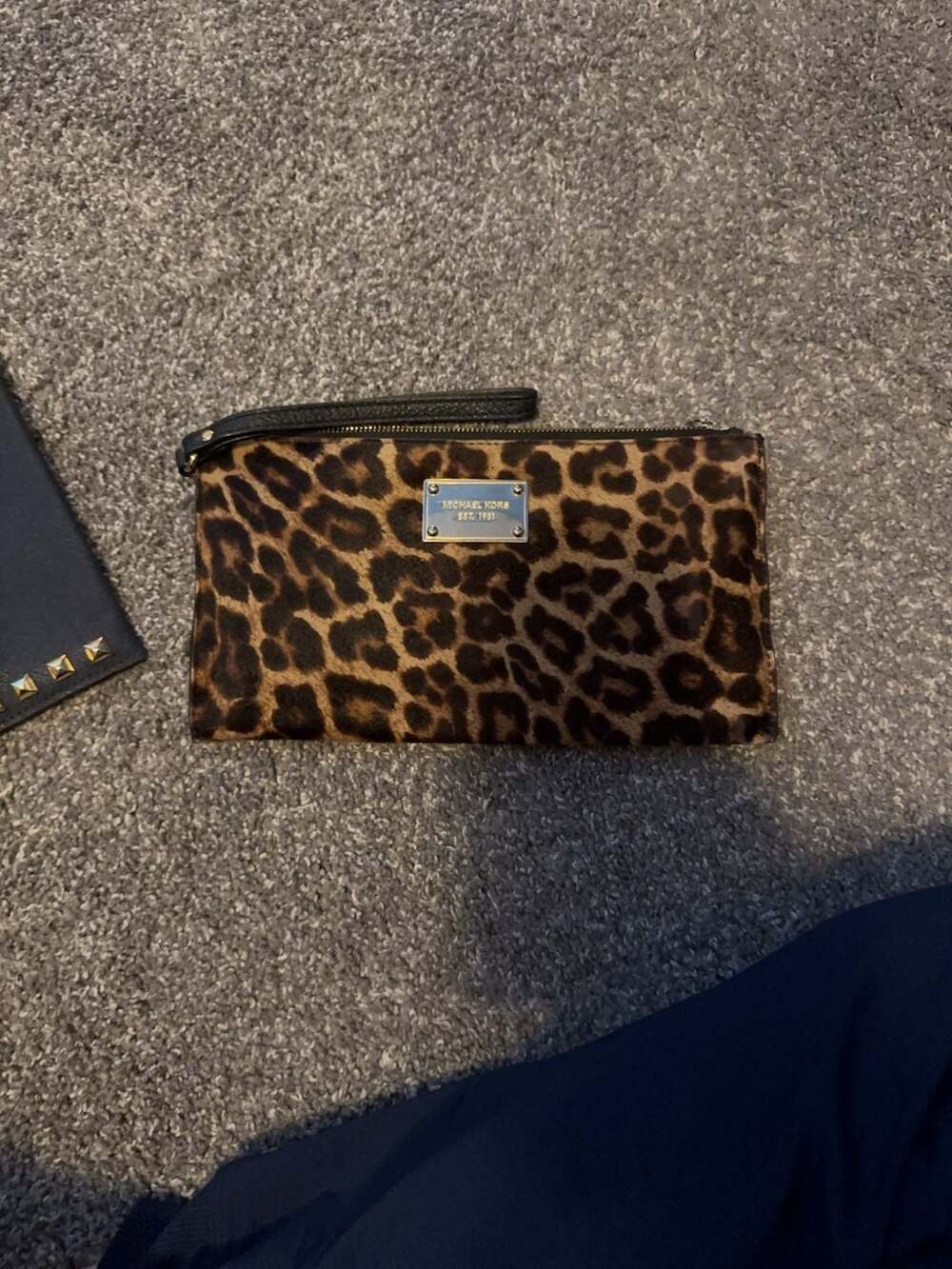 Pony-style calfskin clutch bag Michael Michael Kors Brown in Pony-style calfskin